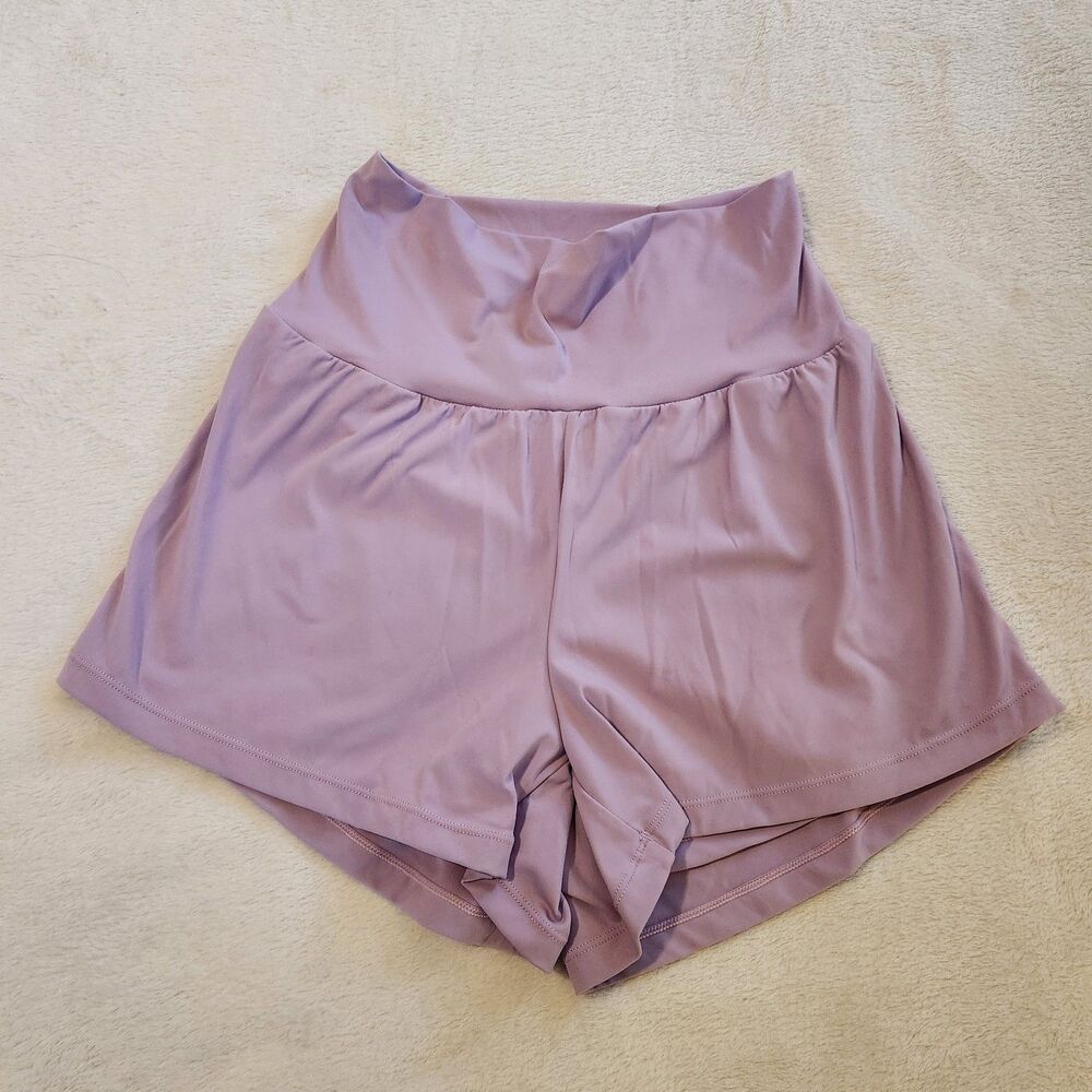 EUC Halara SoftlyZero 2-in-1 Flowy Yoga Shorts - Size S Lilac Purple